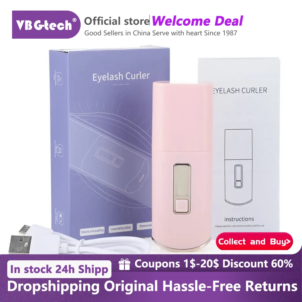 

VBG-tech Electric Eyelash Meter Electric Eyelash Curler Rechargeable Styling Mini Portable Eyelash Curler Makeup Tools