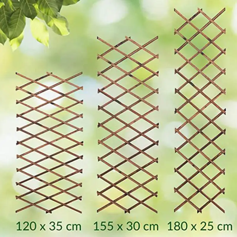 Wooden Trellis Expandable Natural Wooden Cucumber Trellis Lattices Fences Trellis For Gardening