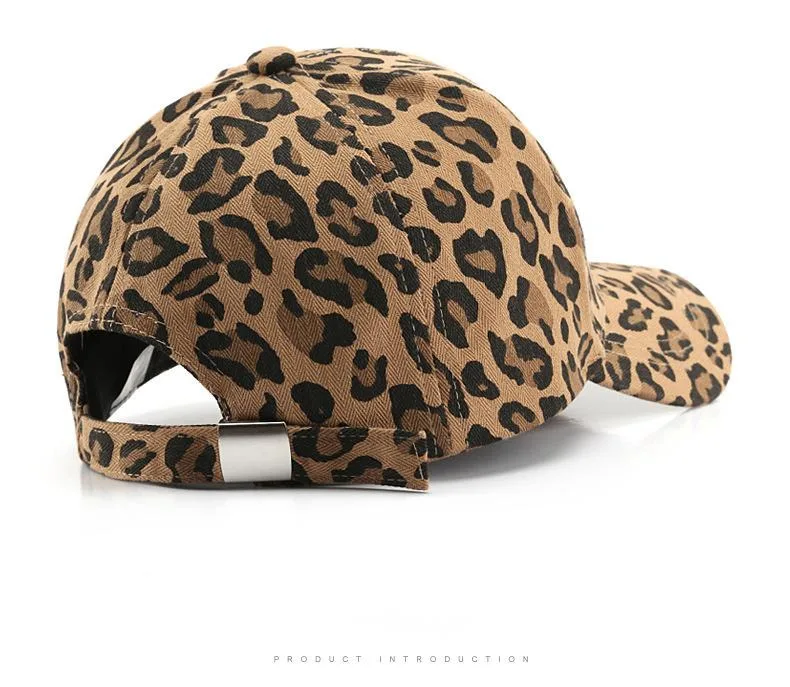 Neuer Hut, modischer und minimalistischer Baseballhut mit gebogener Krempe und Leopardenmuster, beliebter Sportanhänger für die Straße im Freien, Entenschnabelhut_voghion.com