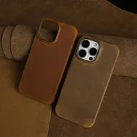 Classic Durable Crazy House Pattern Genuine Leather Phone Case For Iphone 16 Pro Max Cases 15pro 14 13 11 Vintage Back Cover 1