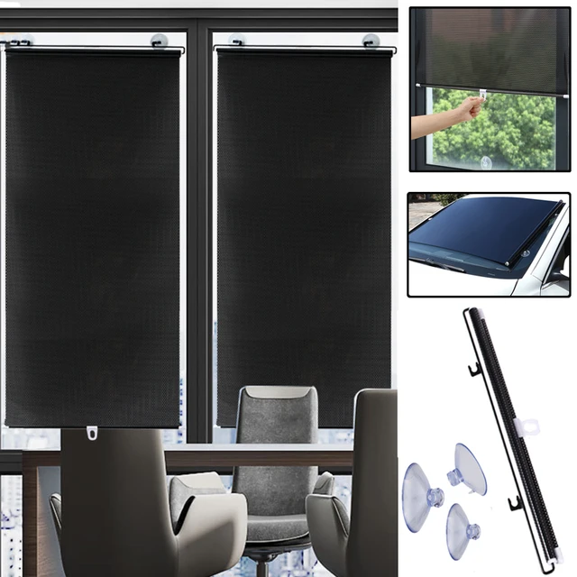 Universal Rollos Saugnapf Sonnenschutz Verdunkelung vorhang Auto  Schlafzimmer Küche Büro Fenster Sonnenschutz Vorhänge nagel frei -  AliExpress