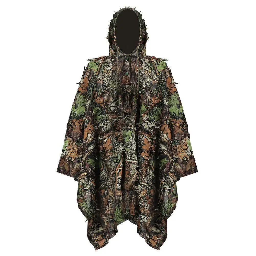 

Military Camouflage Ghillie Suit 3D Leaves Hunting Suit Men Women Kids Bionic Camouflage Tactical Combat Outdoor Suit