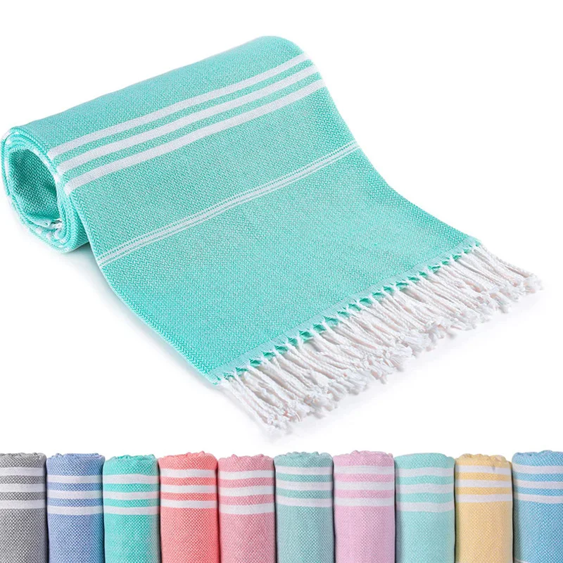 Turkish Striped Bath Towel Oversized Beach Towel With tassels Super Absorbent Soft and Easy Care100% Cotton Suitable for travel 2