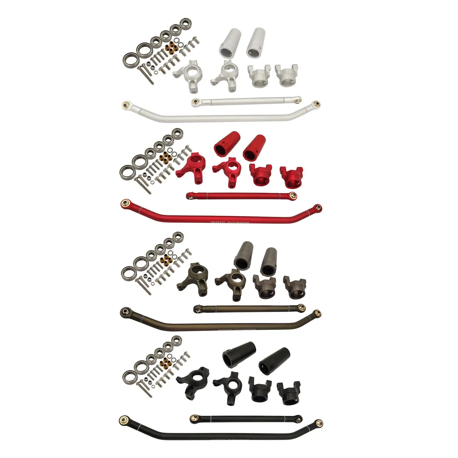 Metal Steering Link, Knuckle C Hub, Axle Lockout Set Kit for Axial Wraith 4