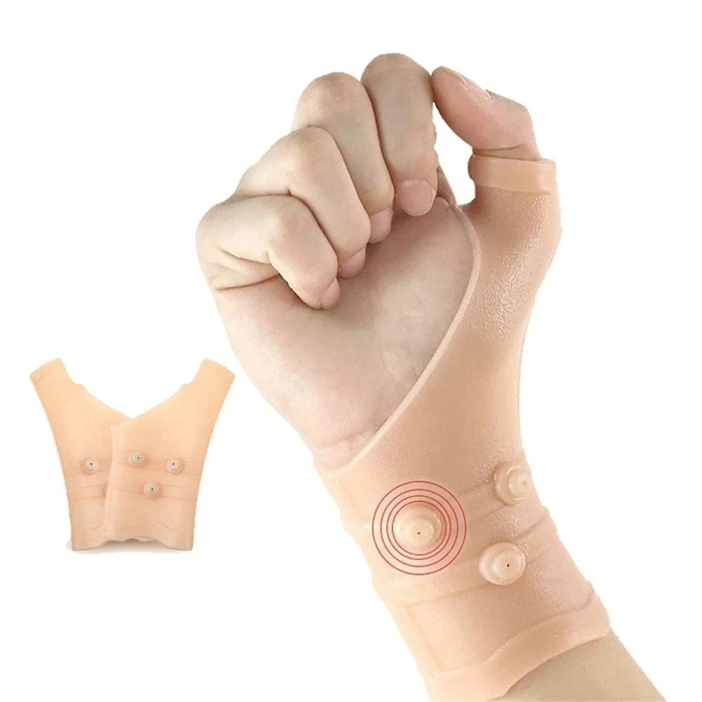 Gel Magnetic Therapy Glove Compression Thumb Support Carpal Tunnel Elastic Silicone Wrist Support Brace Tenosynovitis Type Pain fingerless gloves wrist brace wrist guard gym gloves compression gloves wrist support wrist support band thumb splint elastic bandage support