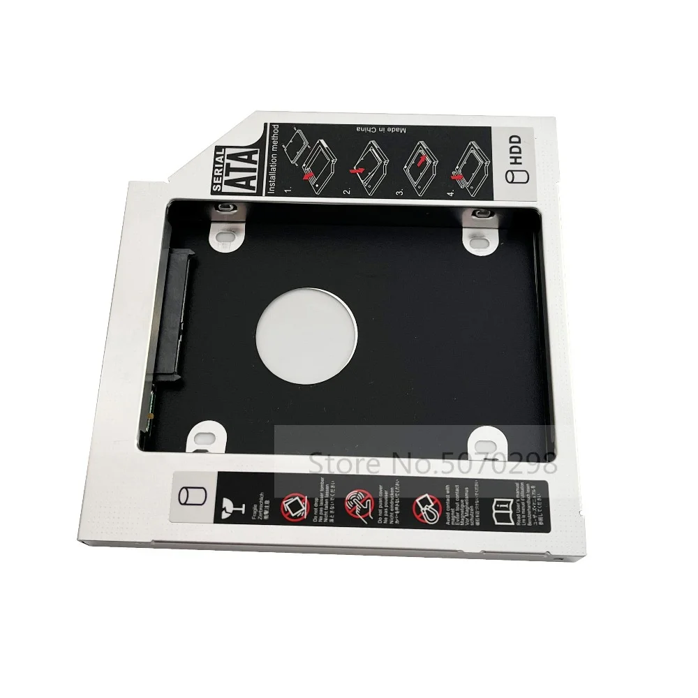 Universal Aluminum SATA 2nd Hard Drive HDD SSD Optical Caddy Frame Enclosure for Mac Mini mid 2009 2010 A1347 AD-5680H