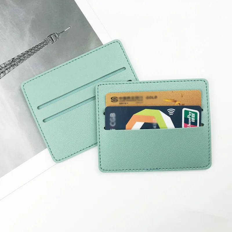 New Fashion Men Women Mini ID Card Business Credit Card Case 1 PCS PU Leather Ultra-thin Bank Case Student Meal wallet card holder card holder credit card holder credit card wallet card wallet id card holder id card case wallet card bag business card holder document card wallet