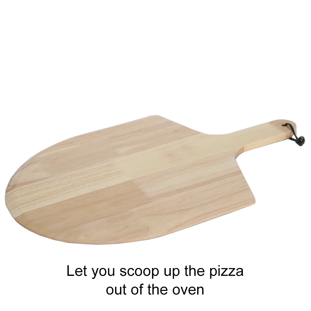 Pizza Peel PizzAtHome 14 inch Wood Pizza Peel Pizza Paddle Cutting Board With Handle Baking Bread Cutting Fruit Vegetables Cheese Pizza Bakeware