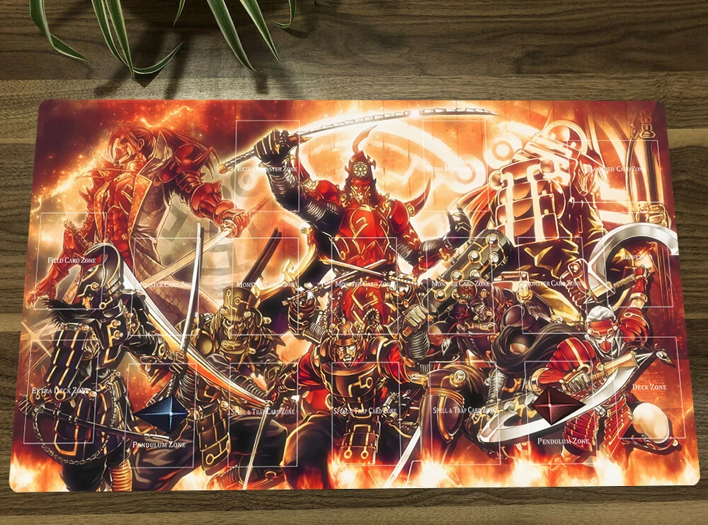 YuGiOh Six Samurai Shi En TCG Mat Trading Card Game Mat CCG Playmat Anti-slip Rubber Mouse Pad 60x35cm mouse pad,gaming mousepad