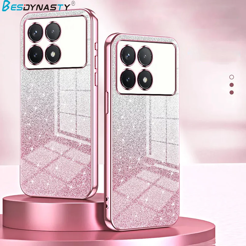 Luxury Glitter Shiny Shockproof Soft Silicone Plating Transparent Phone Case