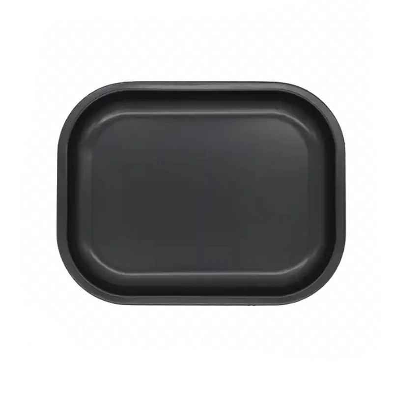 Metal Rolling Tray With Magnetic Lids Cover 180x140mm Tobacco Plate Black Tinplate Cigarette Operation Panel Small Ash Tray 2