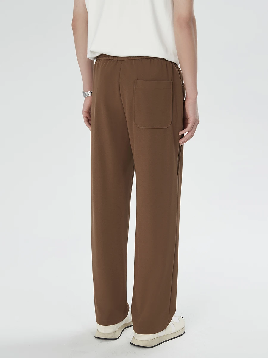 Summer 2024 Thin Breathable Casual Pants Men's Straight Trousers Trendy Male Wide-Leg Pants Solid Color Thin Men's Trousers