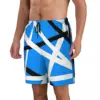 Van Halen Print Board Shorts Summer Blue And White Hawaii Beach Short Pants Male Running Comfortable Custom DIY Beach Trunks 2