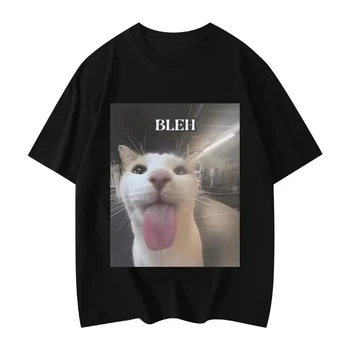 Bleh Funny Cat Meme Graphic Printed T Shirts Women Clothing Fashion Trend T-shirts Summer Casual Short Sleeve Clothing 1