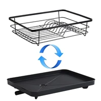 Égouttoir à vaisselle spacieux avec plateau de drainage - Égouttoir de comptoir résistant à la rouille avec porte-ustensiles pour un séchage efficace 2