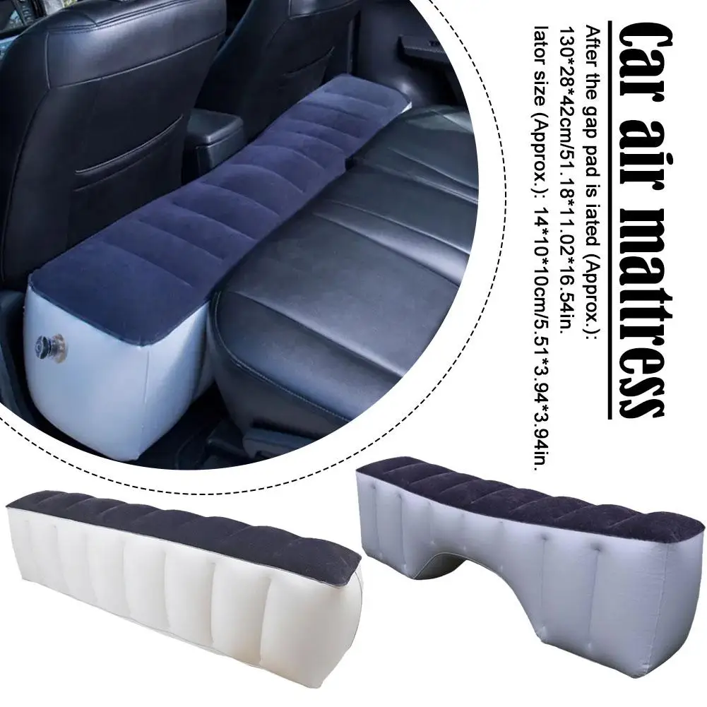 Inflatable Car Travel Bed Mattress Car Plug Air Cushion Camping Mattress For Vehicles Car Camping Equipment S8P6