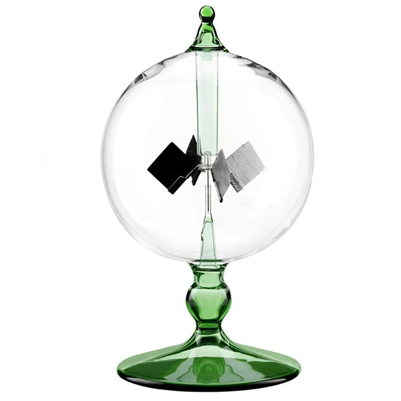 Green Solar Power Radiometer Crookes Solar Energy Spinning Vanes Windmill Gift Home Desk Decoration 2