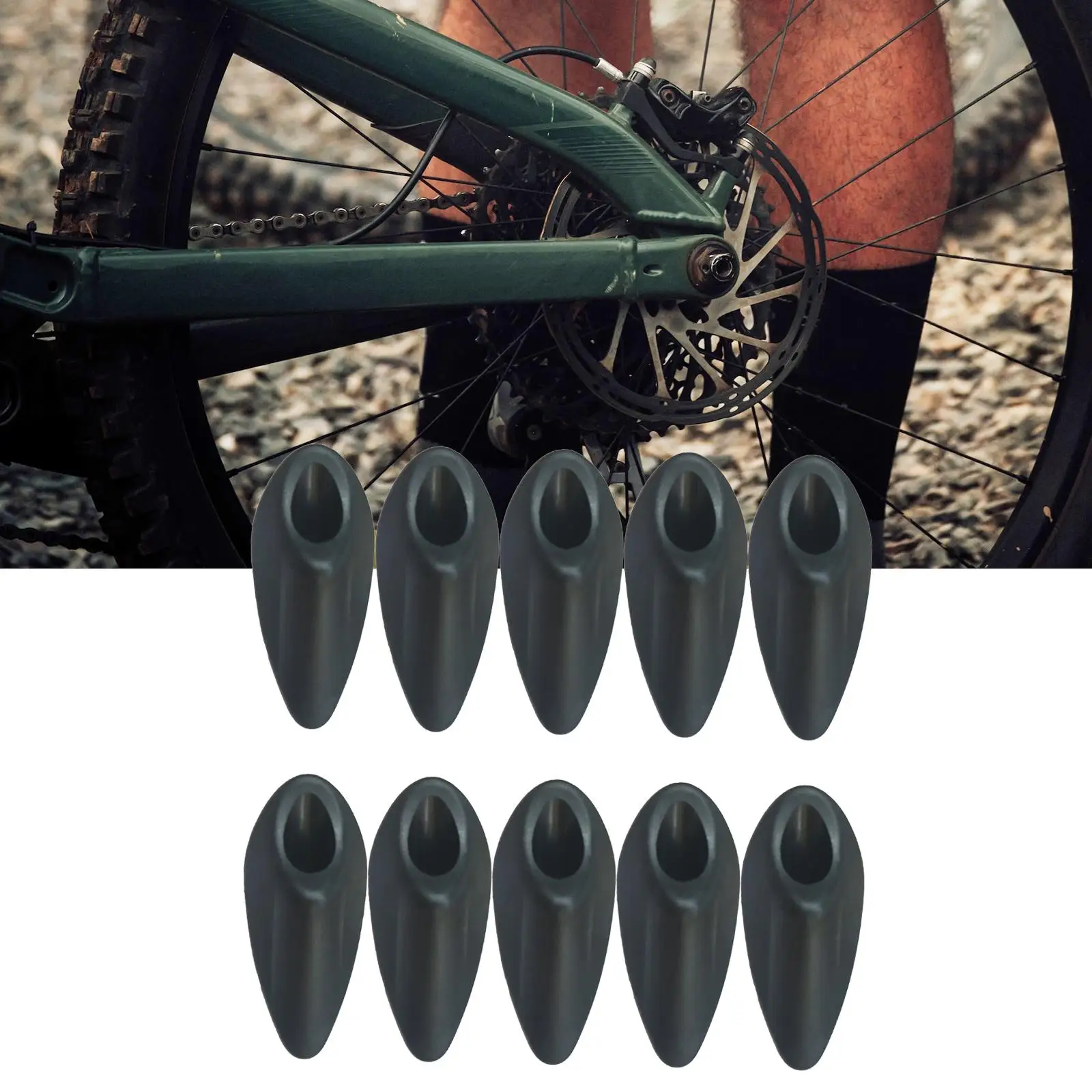 

10 шт., зажимы для кабелей велосипеда