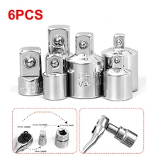 

1/4" 3/8" 1/2" Ratchet Wrench Adapter Set Wrench Sleeve Converter Joint Socket Set DIY Hand Tool For Mechanics Carpenters 6 Pcs