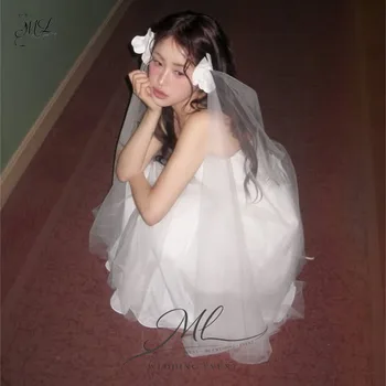 Velo da sposa ML con fiori, regalo per la futura sposa, addio al nubilato, decorazione per la festa nuziale, accessorio per capelli