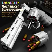 ZP-5 Children's Mechanical Cartridge Pistol Toy Catapult Revolver Continuous Firing Soft Bullet Toy for Children Shooting 1