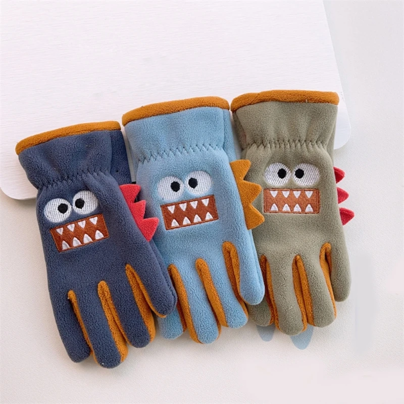Cartoon Gloves for Kids Warmth & Fun Combined Gloves Baby Girls Boys Handwear with Cartoon Pattern Winter Warm