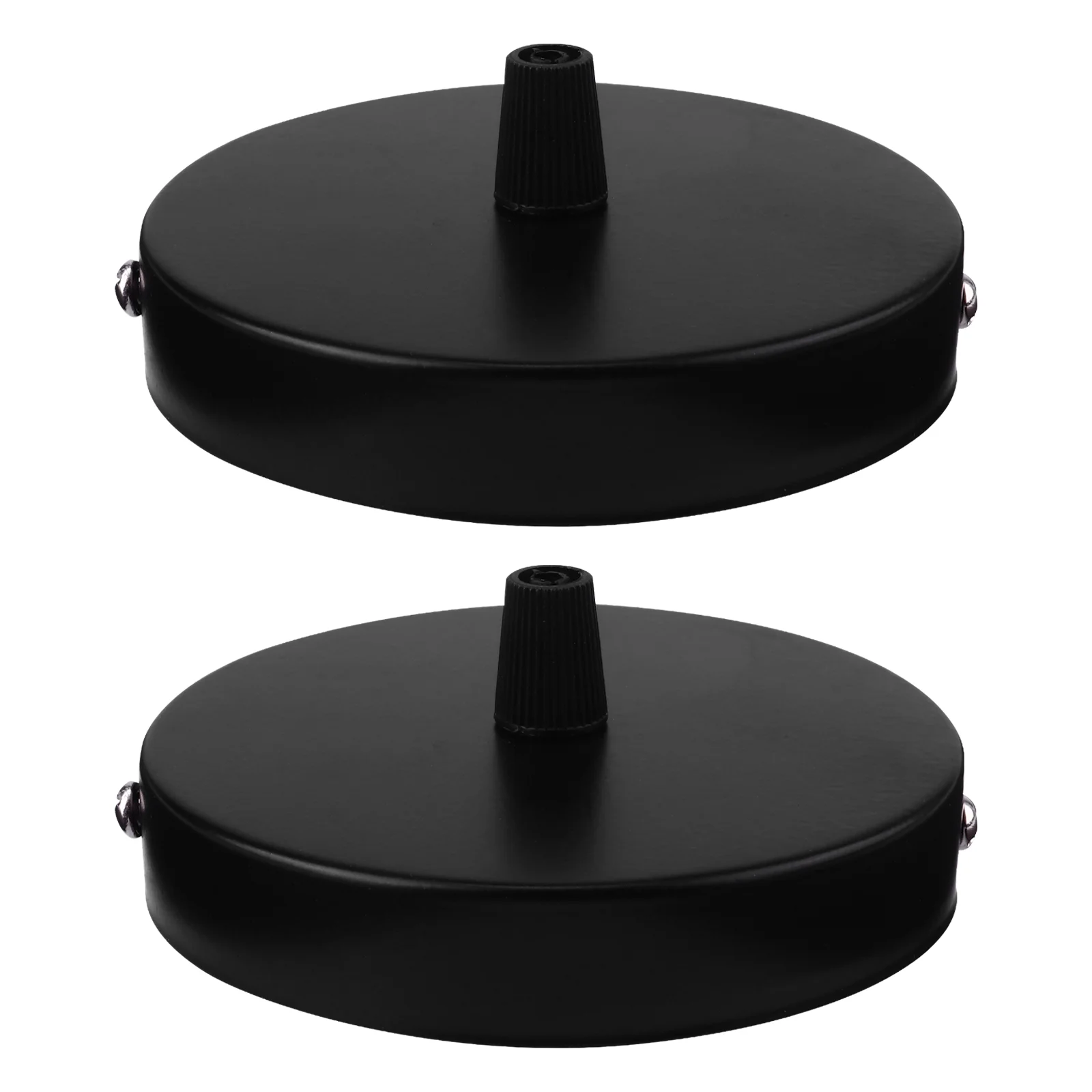 

2 Pcs Ceiling Fan Base Fans Black Lamp Shade Flame Retardant Plastic Mounted Plate