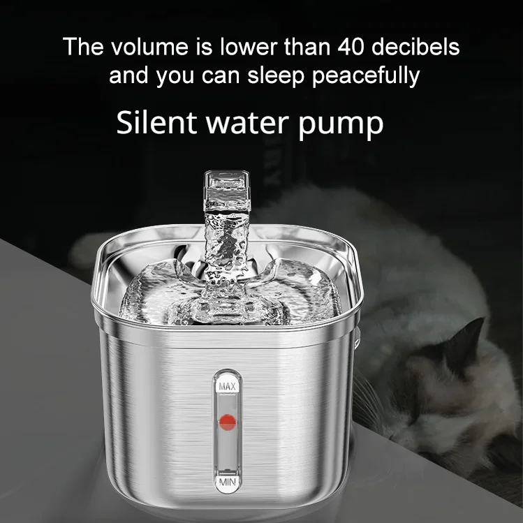 

Cat Motion Stainless Fountain Dispenser Drinker Intelligent Steel Water Drinking Automatic Feeder Sensor Pet Filters