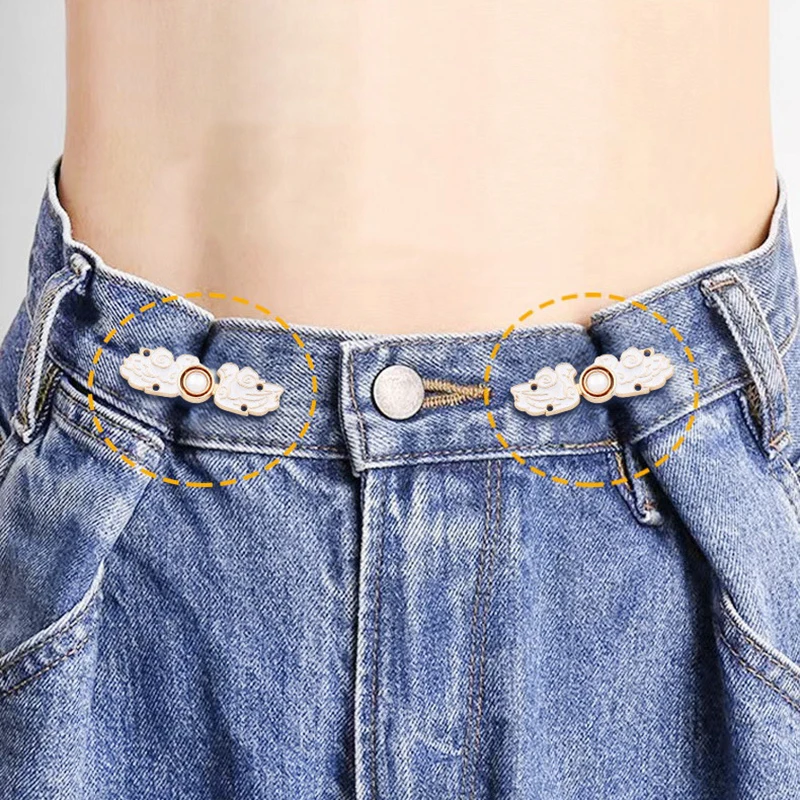 

1Pc Waist Buckle/Brooch Tighten Waist Button for Women Skirt Pants Jeans Adjustable Waist Clip Metal Pins Clothing Accessories