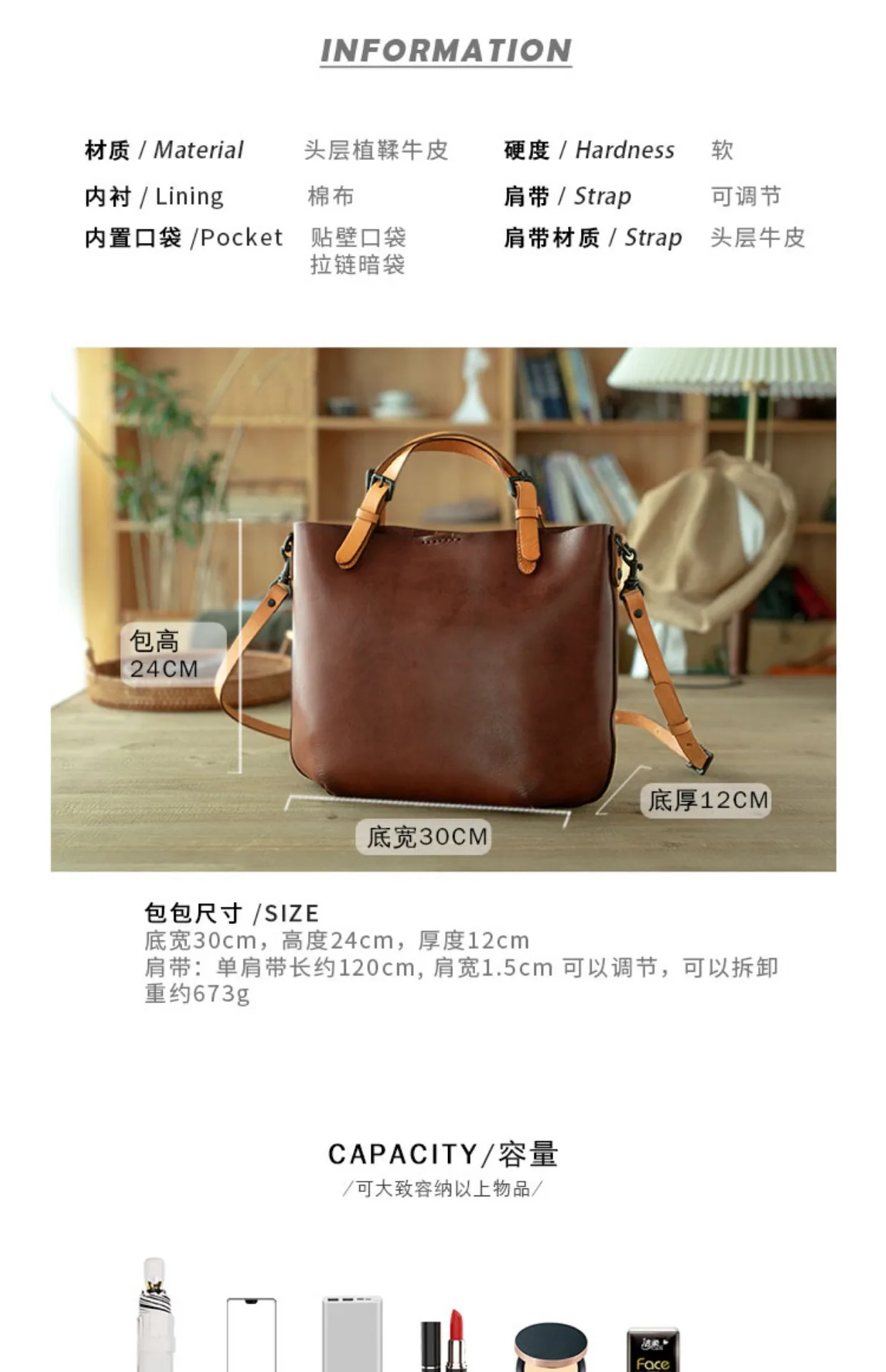 PNDME Designer handgemachte erste Schicht Rindsleder Handtasche Mode Luxus echtes Leder multifunktionale Schulter Umhängetaschen – Detail 1