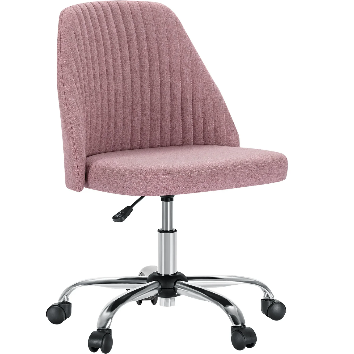 

Cozy Sweetcrispy Adjustable Swivel Task Armless Chair with Wheels for Home Office, Small Spaces, Comfortable Computer Vanity Cha