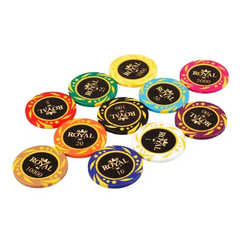 Poker Chips Clay Metal Stickers Coins 5 Pcs Entertainment Club Games Whirlwind Texas Poker Casino Chess Card Accessories