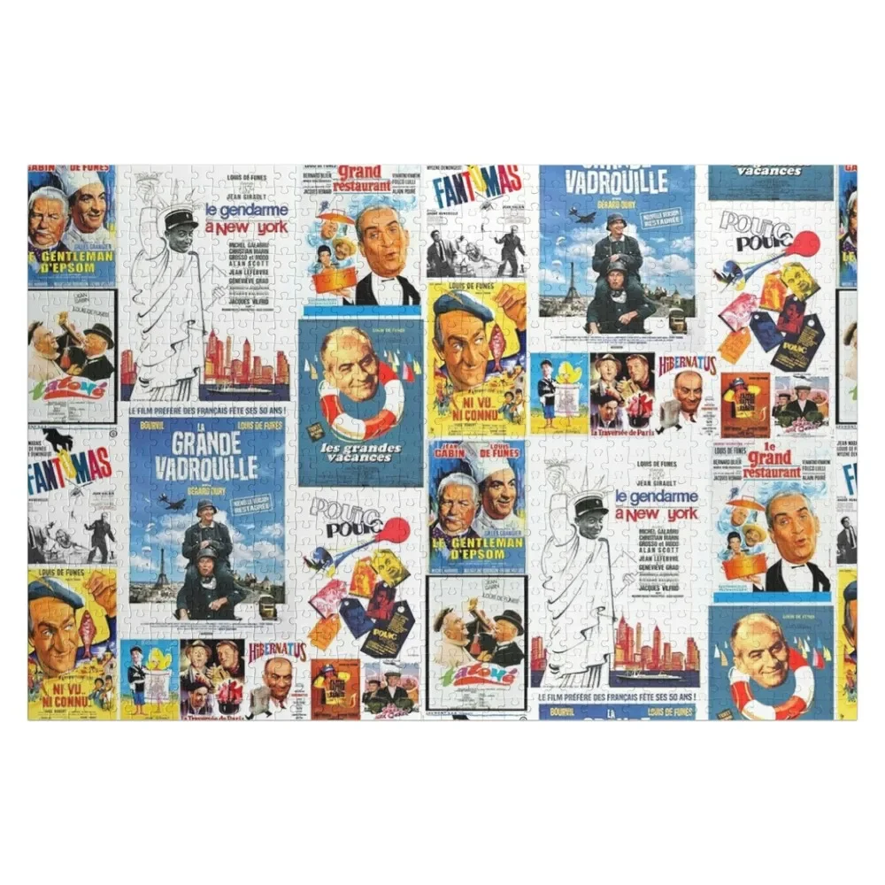 

Louis de Funes movie poster Jigsaw Puzzle Picture Iq Custom Name Child Toy Puzzle