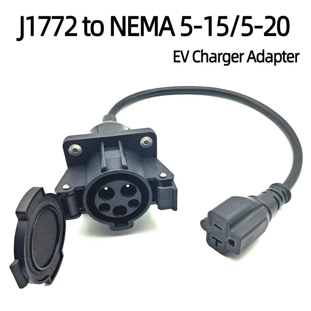 EV Station Charging Adapter, J1772 to NEMA 5-15 Plug for E