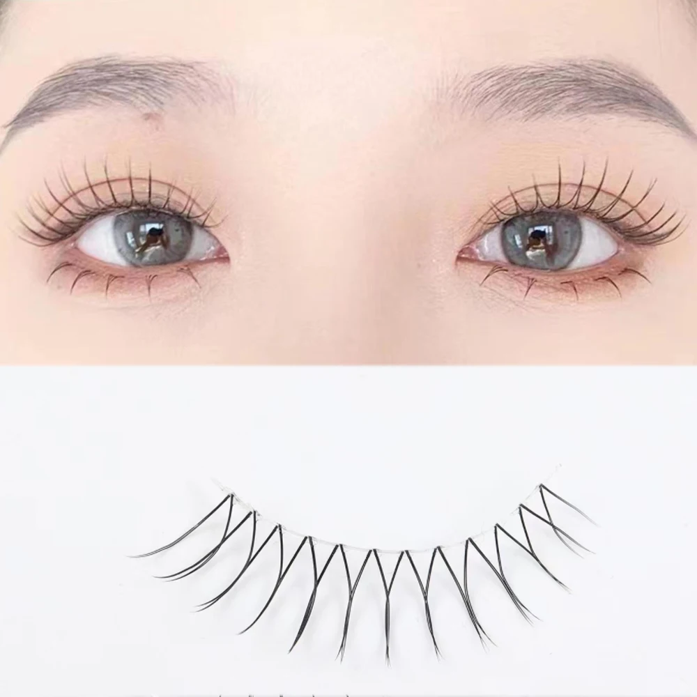 3 Paar 3D-Falsche Wimpern, 4D-Nerz, handgefertigte Wimpern, natürlich, kurz, lang, unsichtbar, dünnes Band, gefälschte Wimpern, weiche Wimpernverlängerungen