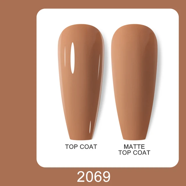 Arte Clavo 15ml Brown Coffee Color UV Gel For Nail Gel Nail Polish Varnish Hybrid Glitter Decoration Base Top Coat Set 2069