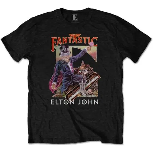 

Elton John Captain Фантастическая футболка Black New