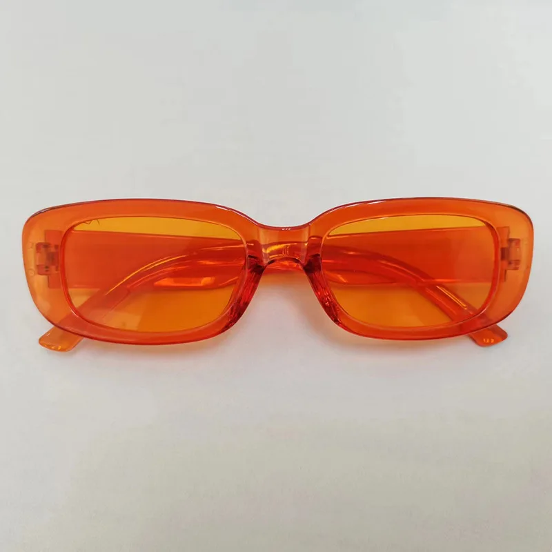 2023 Small Rectangle Frame Sunglasses Jelly Color UV400 Protection Sun Glasses Goggles Summer Beach Street Eyewear for_voghion.com