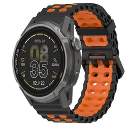 22mm Breathable Silicone Sport Strap in Ocean Blue - CMF Watch 3 - 2 - 1 (Black orange)