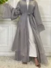 Robe de Ramadan en mousseline de soie, Abaya, dubaï, turquie, Kaftan musulman pour femmes, Kimono modeste, Caftan Marocain, vêtements islamiques