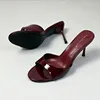 Slip On Ladies Stiletto Heels Shoes New In Summer Spring Luxury Female Slides Footwear Fashion Round Toe Women Heels Pumps Shoes 4