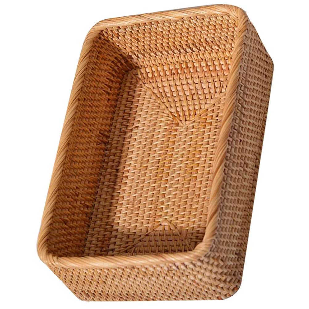 

Handwoven Rattan Desktop Basket Sundries Storage Basket Toys Snacks Container