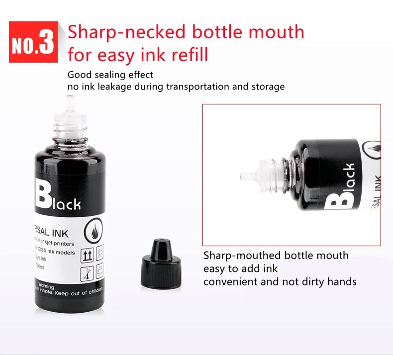 400ML Dye Ink Compatible for HP63 Deskjet 1110 2130 2131 2132 3630 4250 5220 5230 5232 5252 Cartridge Dye Printer Ink