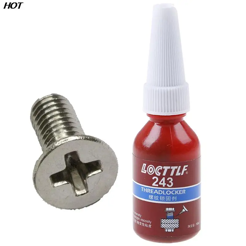 

HOT! 1pc Screw Glue Thread Locking Agent Anaerobic Adhesive 243 Glue Oil Resistance Fast Curing 10ml Sealing And Leakproof