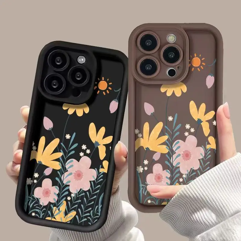 Vibrant Summer Flower Matte TPU Phone Case