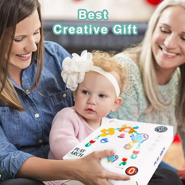 Jouets d'arc de poussette pour bébé, jouet videur, arc d'activité, jouets de motricité Fine, développement sensoriel, jouets de siège de voiture pour bébé 4