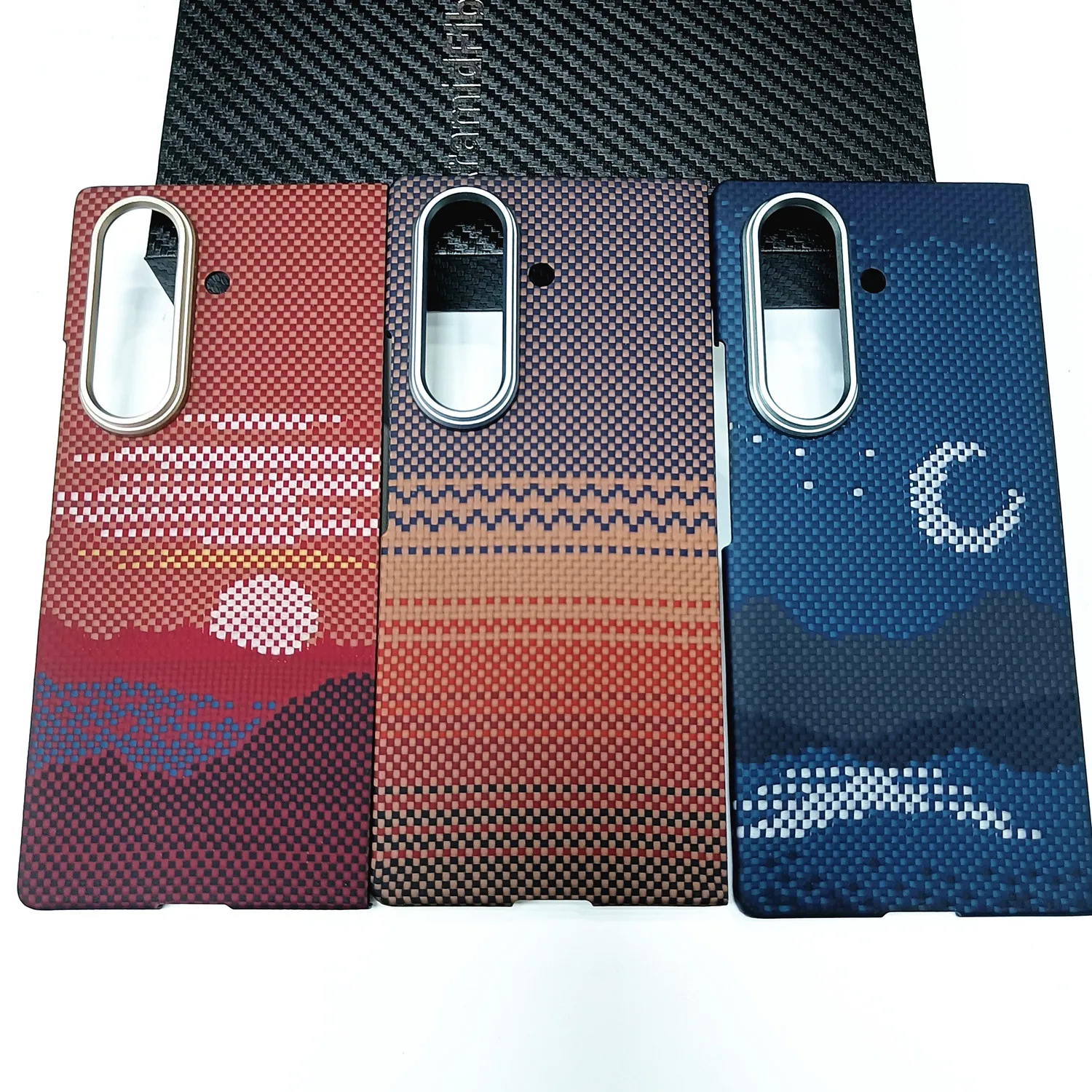 Premium Ultra Thin Aramid Carbon Fiber Shockproof Back Cover