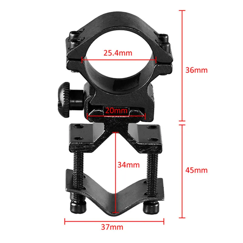 2PCS 25.4mm/30mm Rifle Scope Ring Medium Profile 11mm/20mm Picatinny Dovetail Rail Mount Hunting