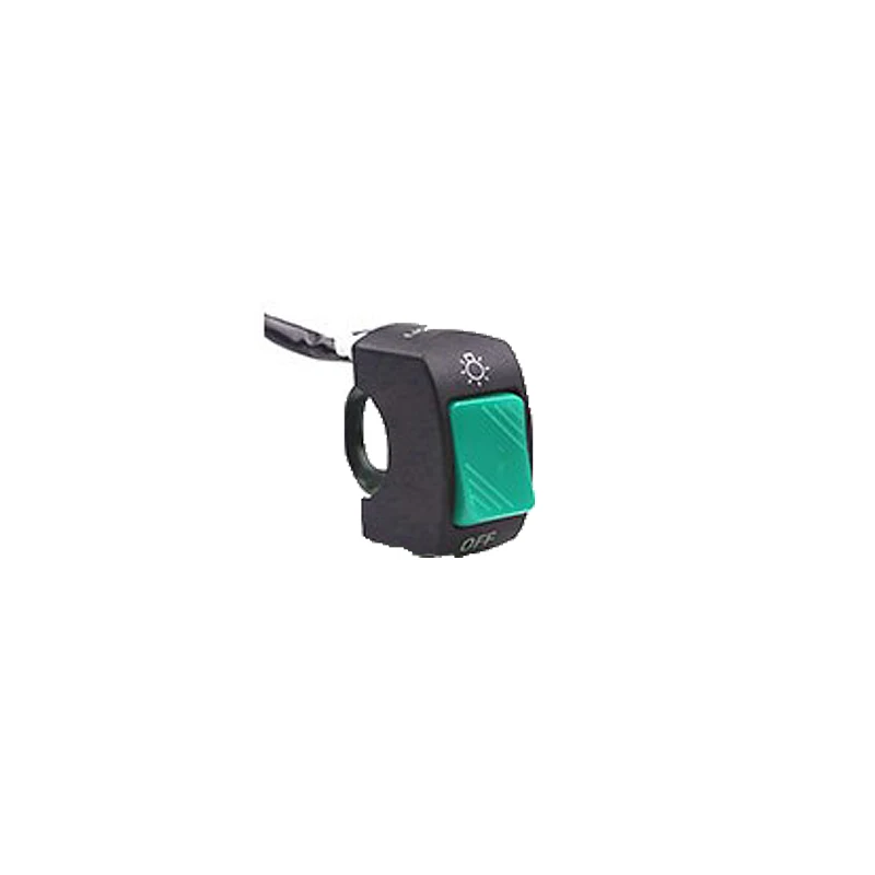 Botón de interruptor de luz de manillar de motocicleta universal de 22 mm, función de apagado de faros LED, interruptor de flash doble, accesorios de motor