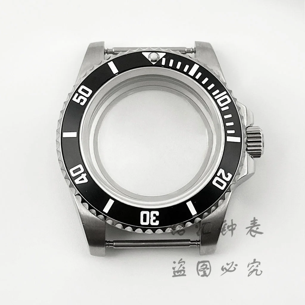 High-Quality 40MM GMT Watch Case with Aluminum Bezel, Stainless Steel Finish